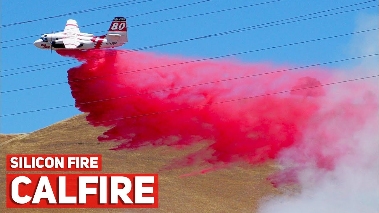 Impressive Aerial Firefighting Tactics by CalFire During Silicon Fire