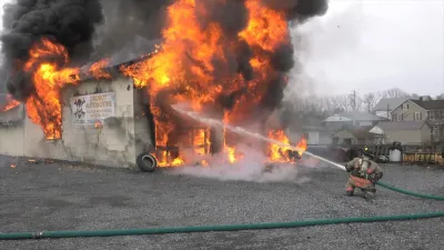 Firefighters Respond to Auto Repair Shop Blaze in North Whitehall