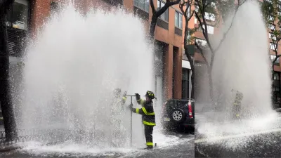 FDNY Engine 22 Controls a High-Pressure Hydrant Blowout During Fireground Operations