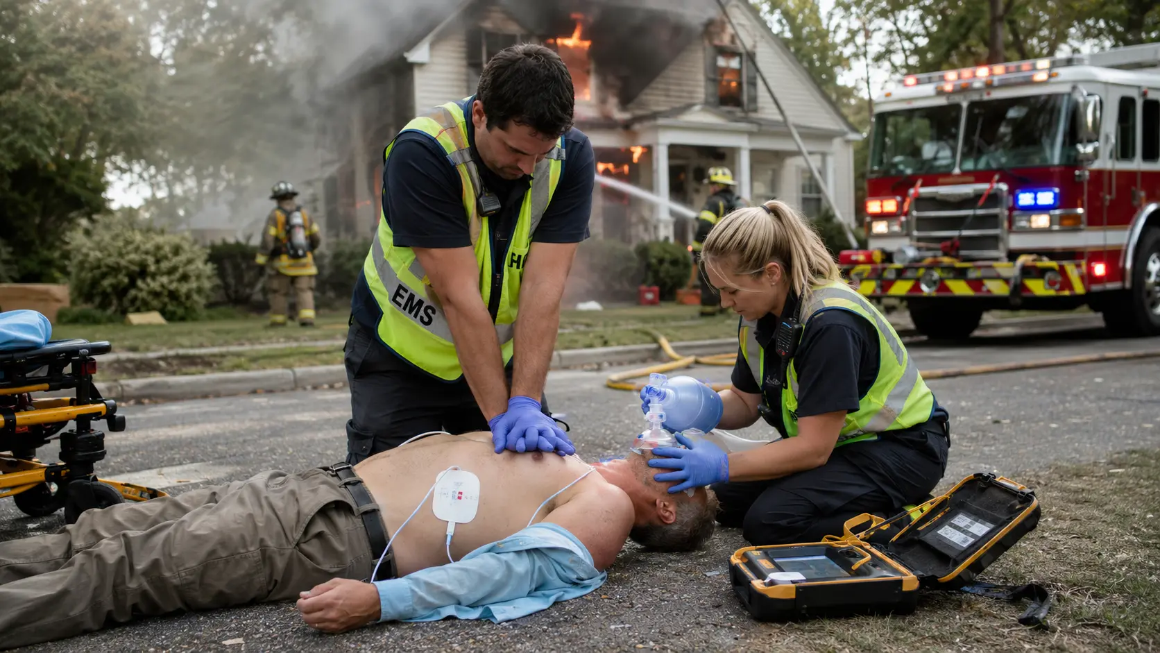 Cardiac Arrest at a Fire Scene: Why Who Gets There First Matters More Than Anything