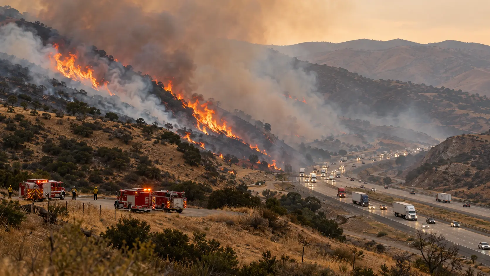 Danny Fire Near Gorman: I-5 Reopens After Grapevine Brush Fire and Evacuation Orders