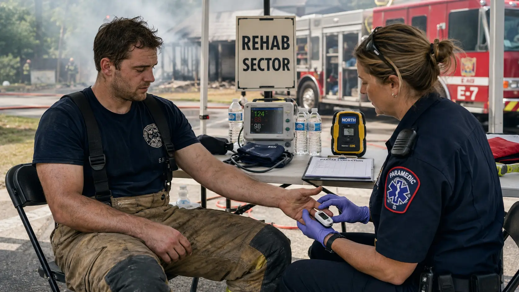 Firefighter Rehab Sector: What Happens to Crews Between Rotations on a Working Fire