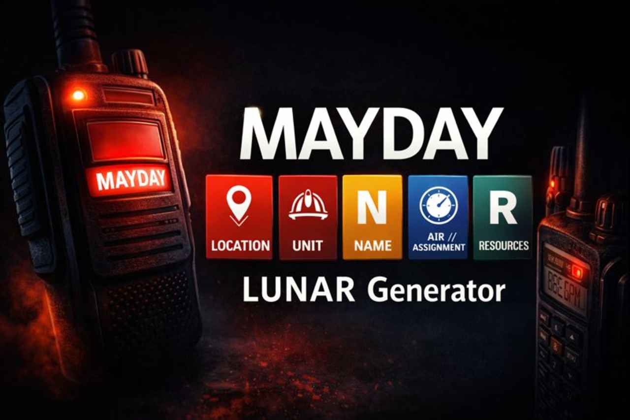 Fireground Comms, Mayday & RIC Pillar – LUNAR, CAN Reports, PAR, and Survival Training Framework