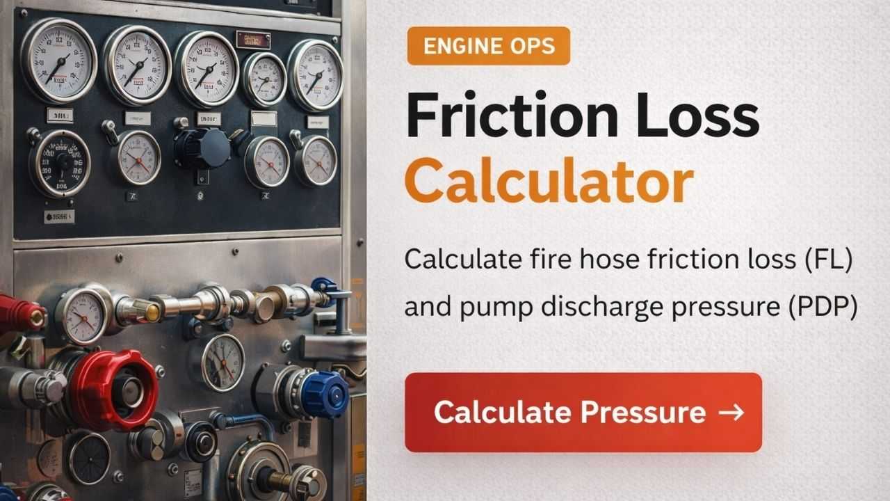 Fire Hose Friction Loss Explained – Quick Method, Worked Examples & Pump Ops Cheat Sheet