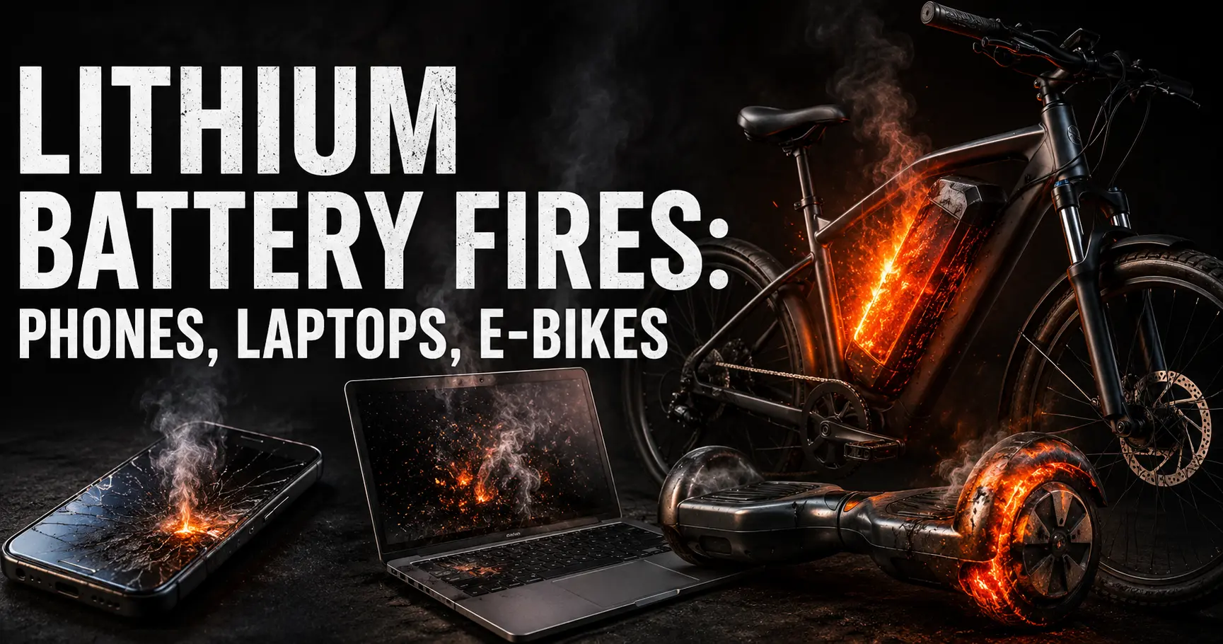 Lithium Battery Fires at Home: Phones, Laptops, Hoverboards, and E-Bikes