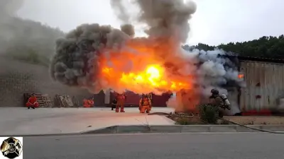 Firefighting video: Backdraft Training Techniques and Safety Procedures in South Korea