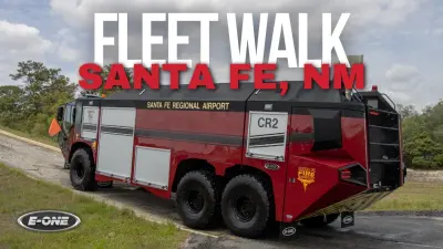 Walk Around of Santa Fe Fire Department's E-ONE TITAN ARFF 6x6