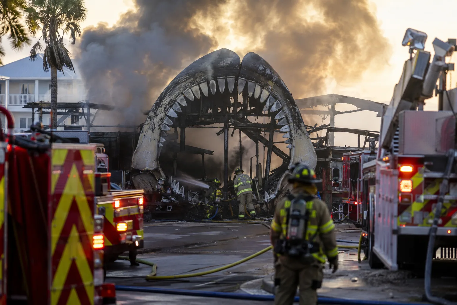 Panama City Beach Fire: Jaws Souvenirs 'Shark Store' a Total Loss, State Fire Marshal Investigating