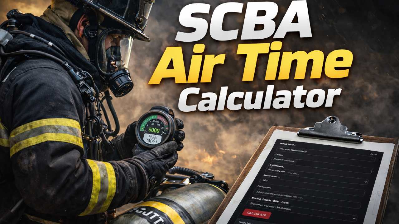 SCBA Air Time Calculator – Air Management, RMV, Reserve Pressure + Brand Pages (MSA, Dräger, Scott, Honeywell, Interspiro, Spasciani, Ocenco)